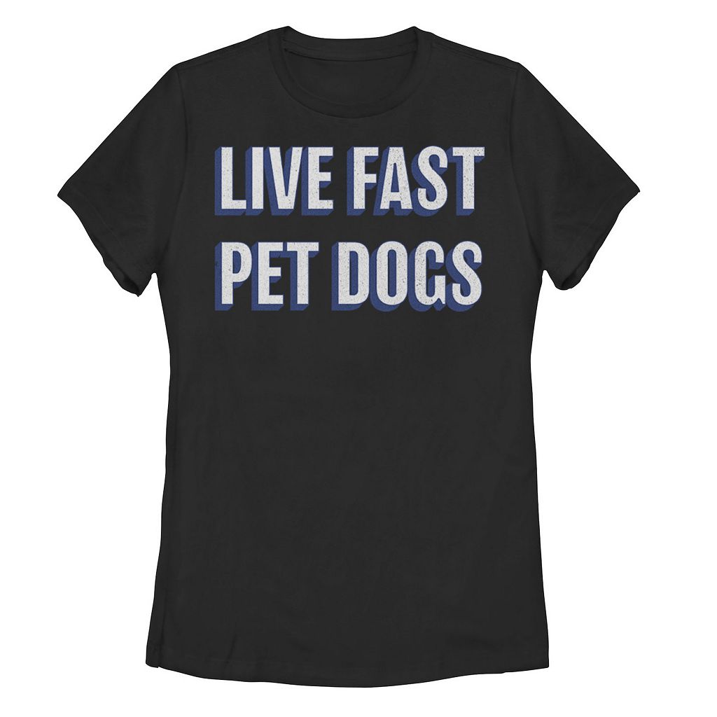 【★百貨店SALE★6/11夜夜中2時迄】ファ同盟罷業 プルオーバー 黒いこと 黒いこと DOGS\u0026#34; 【 UNBRANDED LIVE FAST PET TEXT TEE / BLACK 】 キッズ もの言う花 マタニティ トップス カットソー