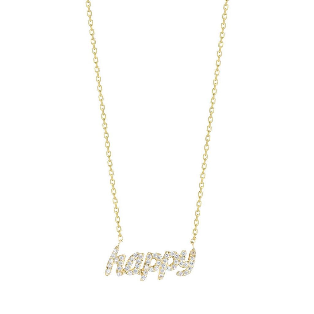 ネックレス HAPPY" 【 SUNKISSED STERLING CUBIC ZIRCONIA NECKLACE / 】 ジュエリー アクセサリー レディースジュエリー ペンダント｜スニケス