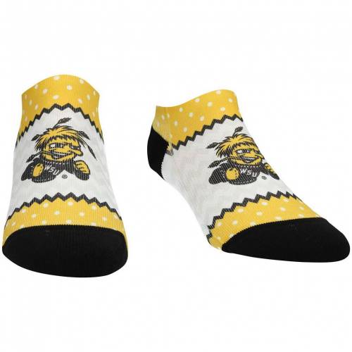 完売 Unbranded 靴下 スケートボード 黄色 イエロー State Yellow Unbranded Rock Em Socks Wichita Shockers Chevron Dots Lowcut Wst インナー 下着 ナイトウエア レディース 下 レッグ スニケス 国内配送 Volfgr Com