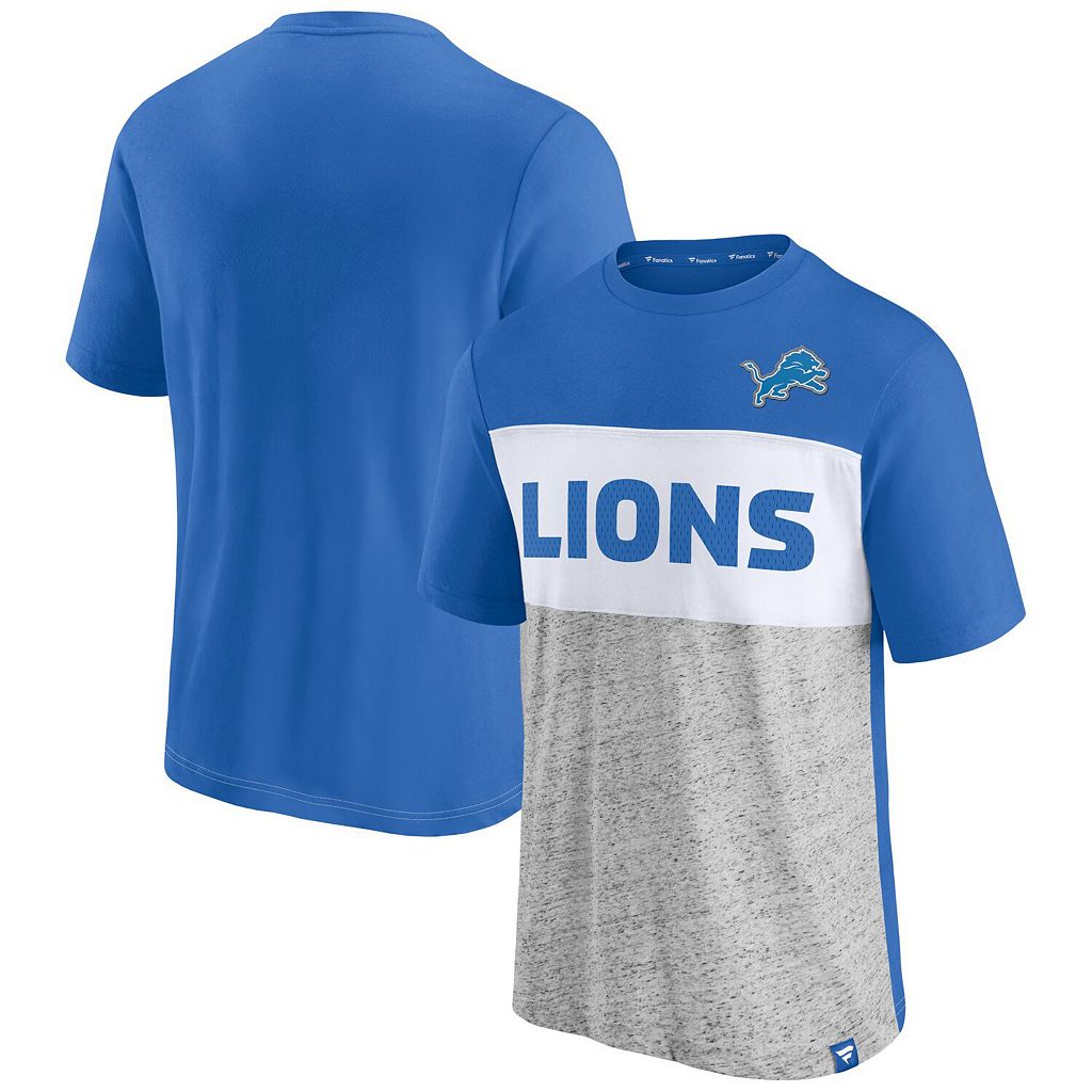 超目玉! ファナティクス 灰色 グレー グレイ デトロイト ライオンズ Tシャツ 青色 ブルー 【 GRAY FANATICS BRANDED BLUE HEATHERED COLORBLOCK TSHIRT LNS 】 - www.suturasargentinas.com.ar