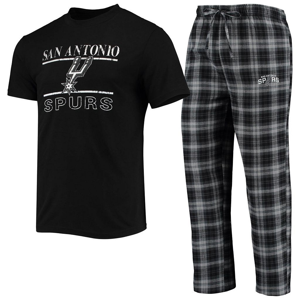 スパーズ Tシャツ 黒色 ブラック サンアントニオ 【 UNBRANDED CONCEPTS SPORT BLACK GRAY LODGE TSHIRT PANTS SET SPR 】