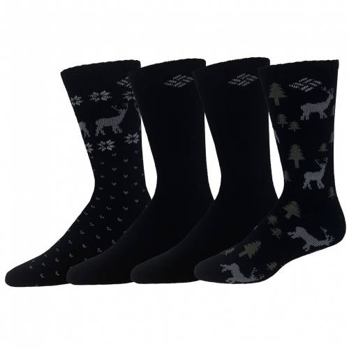 期間限定特価 コロンビア Columbia 靴下 黒色 ブラック Columbia 4pack Woolblend Socks Black Deer インナー 下着 ナイトウエア メンズ 下 レッグ スニケス 高級感 Www Hazle Com