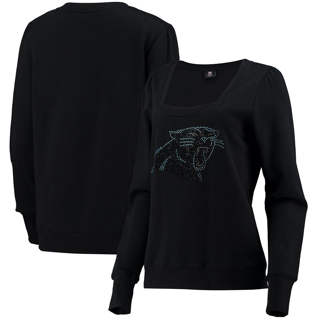 黒いこと 黒いこと カロライナ パンサーズ トレイナー 調教師 【 UNBRANDED CUCE BLACK CAROLINA PANTHERS WINNERS SQUARE NECK PULLOVER SWEATSHIRT / PTH BLACK 】 レディース流行り物 トップス トップス-レディースファッション-スウェット・トレーナー