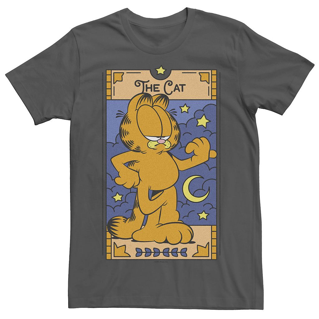 キャラクター グラフィック Tシャツ チャコール 【 LICENSED CHARACTER GARFIELD THE CAT TAROT CARD GRAPHIC TEE / CHARCOAL 】 メンズファッション トップス カットソー｜スニケス