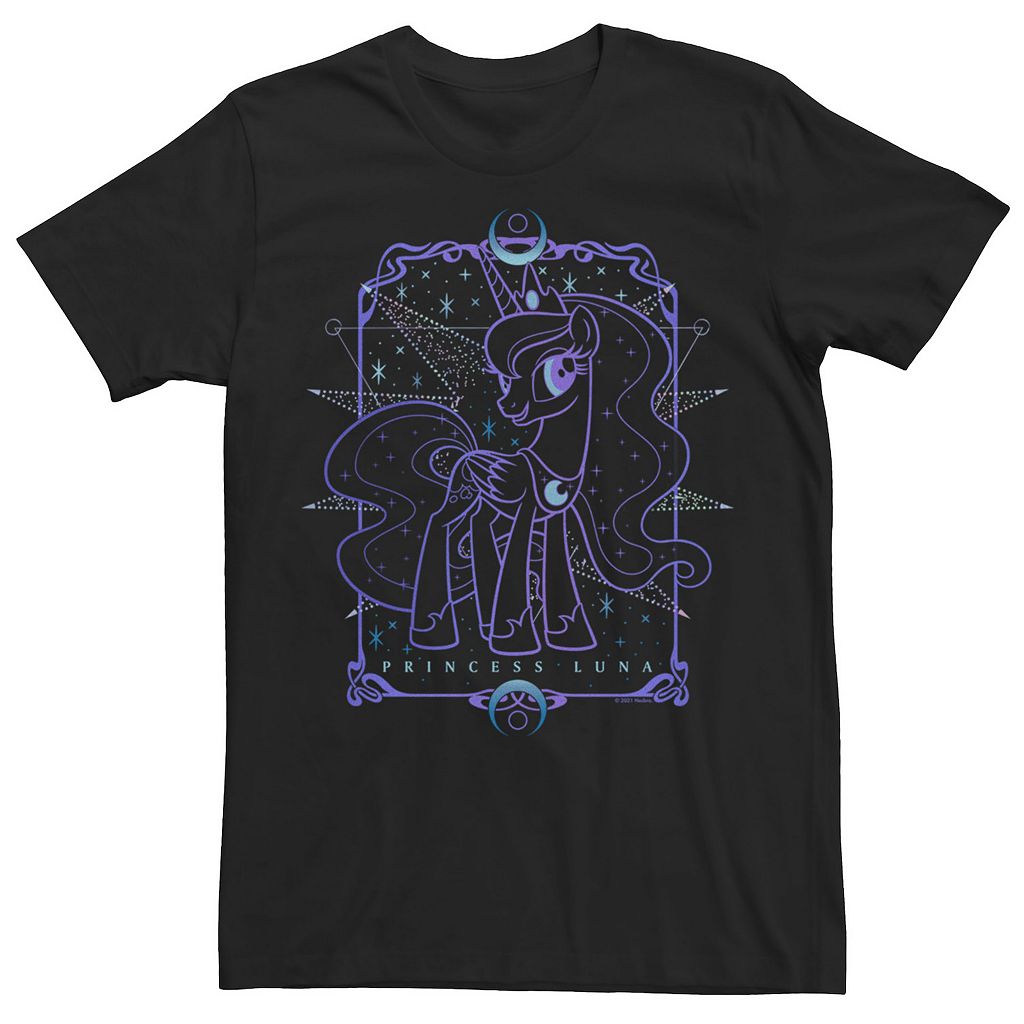 キャラクター ポニー プリンセス アート Tシャツ 黒色 ブラック 【 LICENSED CHARACTER MY LITTLE PONY PRINCESS LUNA LINE ART PORTRAIT TEE / BLACK 】 メンズファッション トップス カットソー｜スニケス