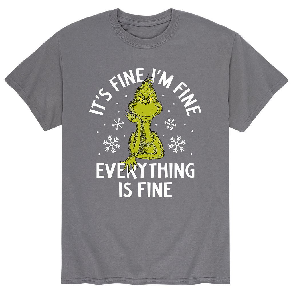 キャラクター Tシャツ DR. 【 LICENSED CHARACTER SEUSS THE GRINCH ITS FINE TEE / 】 メンズファッション トップス カットソー