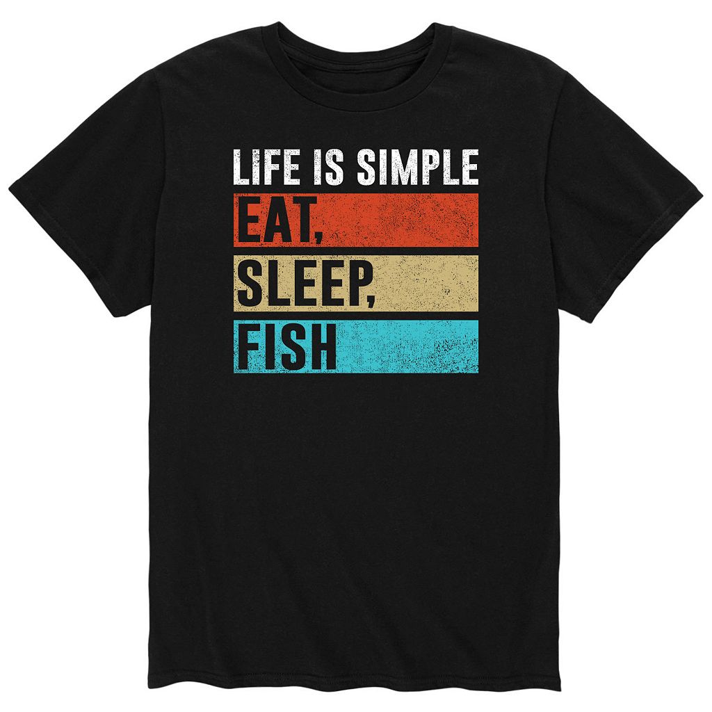 キャラクター Tシャツ 黒色 ブラック 【 LICENSED CHARACTER LIFE IS SIMPLE TEE / BLACK 】 メンズファッション トップス カットソー