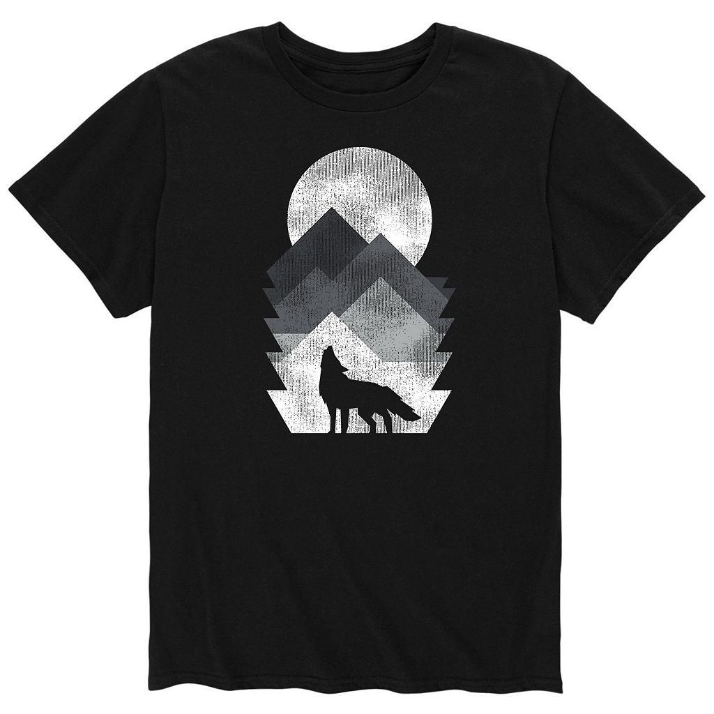 キャラクター Tシャツ 黒色 ブラック 【 LICENSED CHARACTER MOON AND WOLF TEE / BLACK 】 メンズファッション トップス カットソー