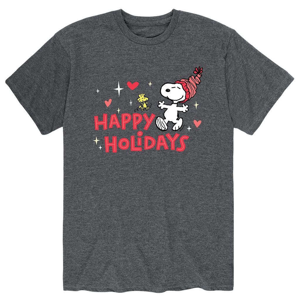キャラクター Tシャツ 【 LICENSED CHARACTER PEANUTS HAPPY HOLIDAYS TEE / 】 メンズファッション トップス カットソー