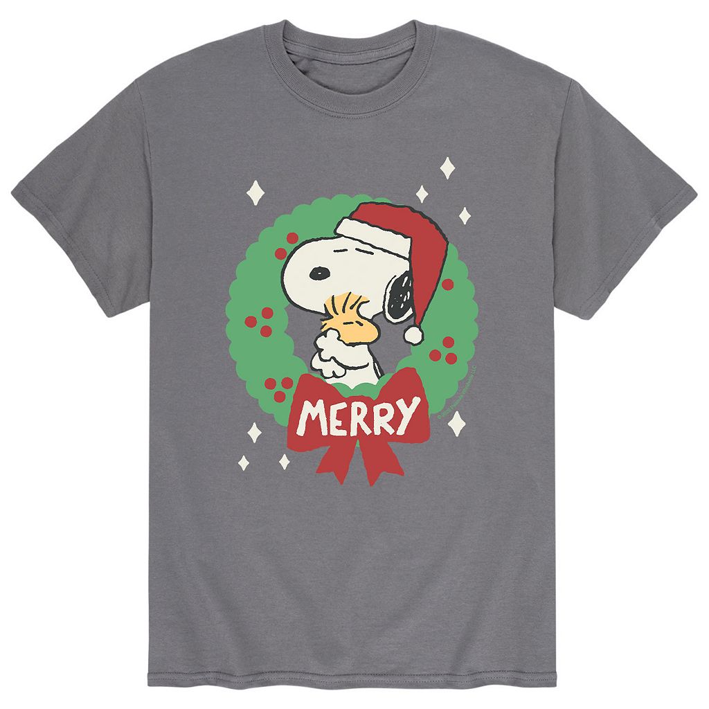 キャラクター Tシャツ 【 LICENSED CHARACTER PEANUTS MERRY TEE / 】 メンズファッション トップス カットソー