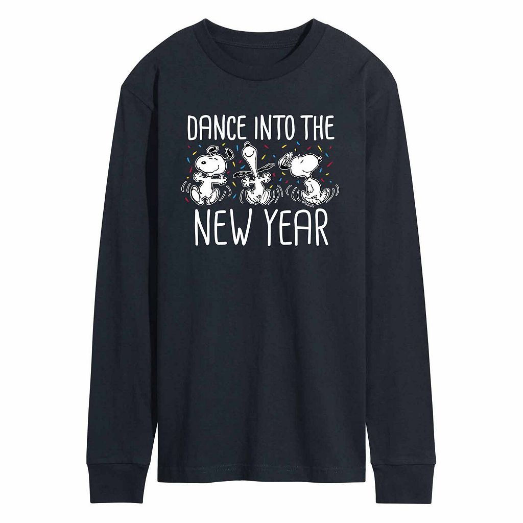 【★百貨店SALE★6/11真夜中2時迄】文字記号 ティーシャツ 紺色 米国海軍 【 LICENSED CHARACTER PEANUTS DANCING TEE / NAVY 】 メンズ流行り物 トップス カットソー