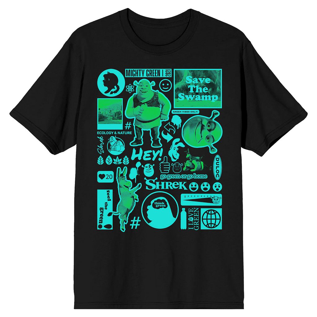 キャラクター Tシャツ 黒色 ブラック 【 LICENSED CHARACTER SHREK ANIMATED MOVIE TEE / BLACK 】 メンズファッション トップス カットソー｜スニケス