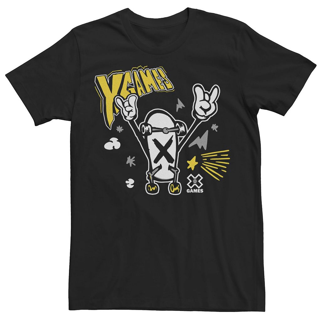 キャラクター スケート Tシャツ 黒色 ブラック 【 LICENSED CHARACTER ESPN X GAMES ROCKIN SKATE A1 TEE / BLACK 】 メンズファッション トップス カットソー｜スニケス