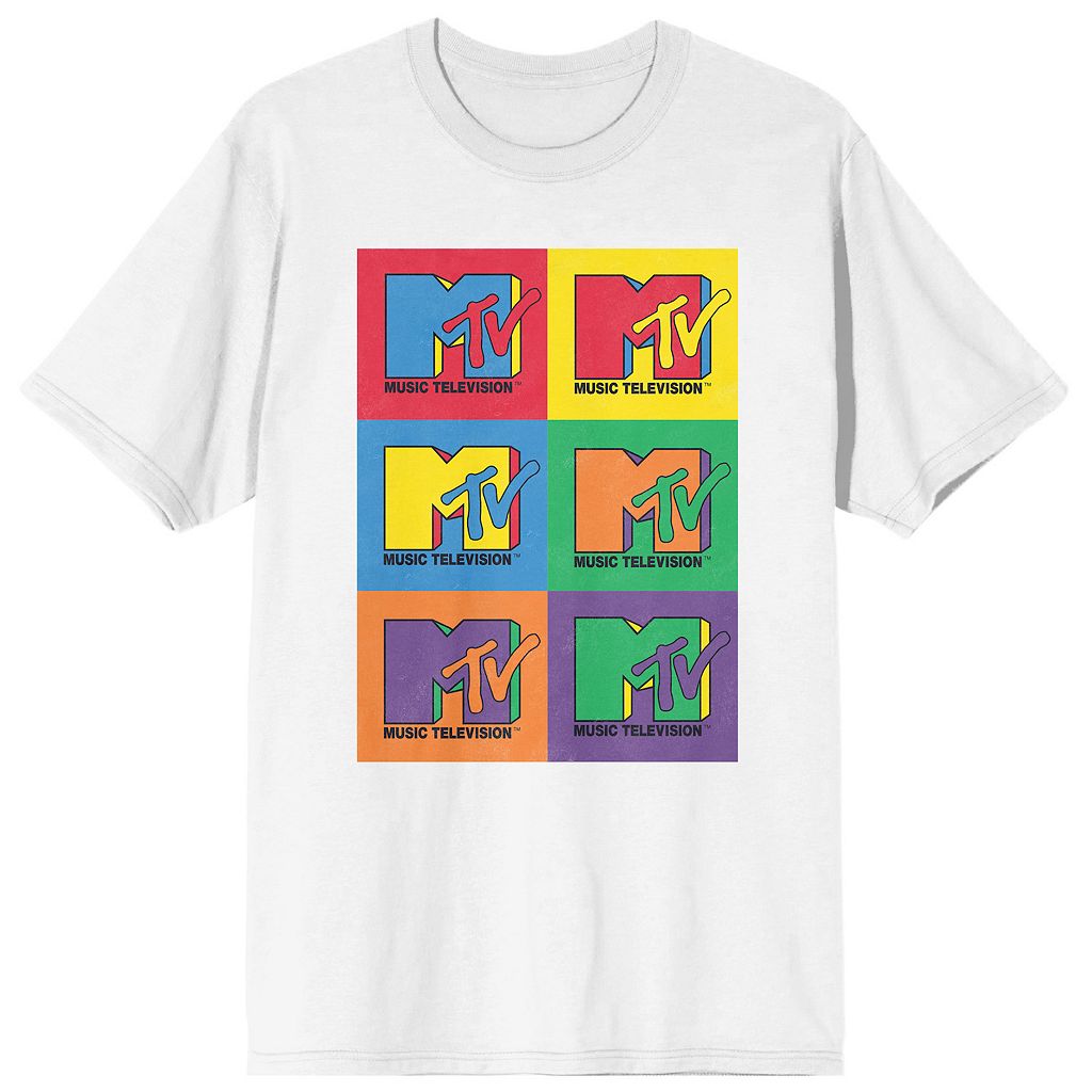キャラクター ロゴ Tシャツ 白色 ホワイト 【 LICENSED CHARACTER MTV LOGO COLORFUL BLOCK TEE / WHITE 】 メンズファッション トップス カットソー 13,140円