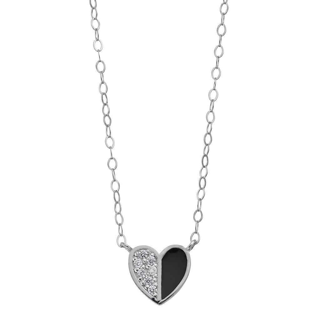銀色 シルバー ネックレス & 【 ALEURE PRECIOSO STERLING SILVER CUBIC ZIRCONIA ENAMEL HEART NECKLACE / 】 ジュエリー アクセサリー レディースジュエリー ペンダント｜スニケス 14,910円