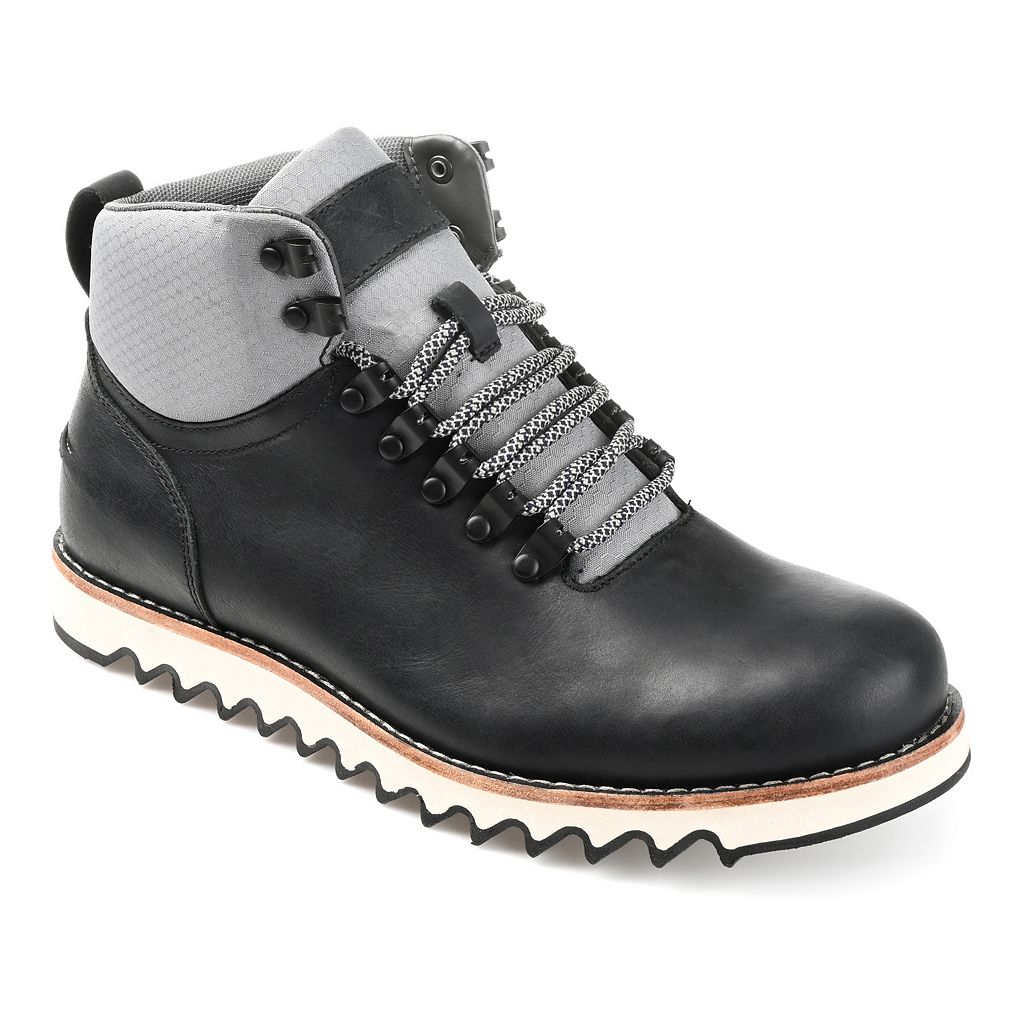 レザー ブーツ 黒色 ブラック 【 TERRITORY CRASH LEATHER ANKLE BOOTS / BLACK 】 メンズ