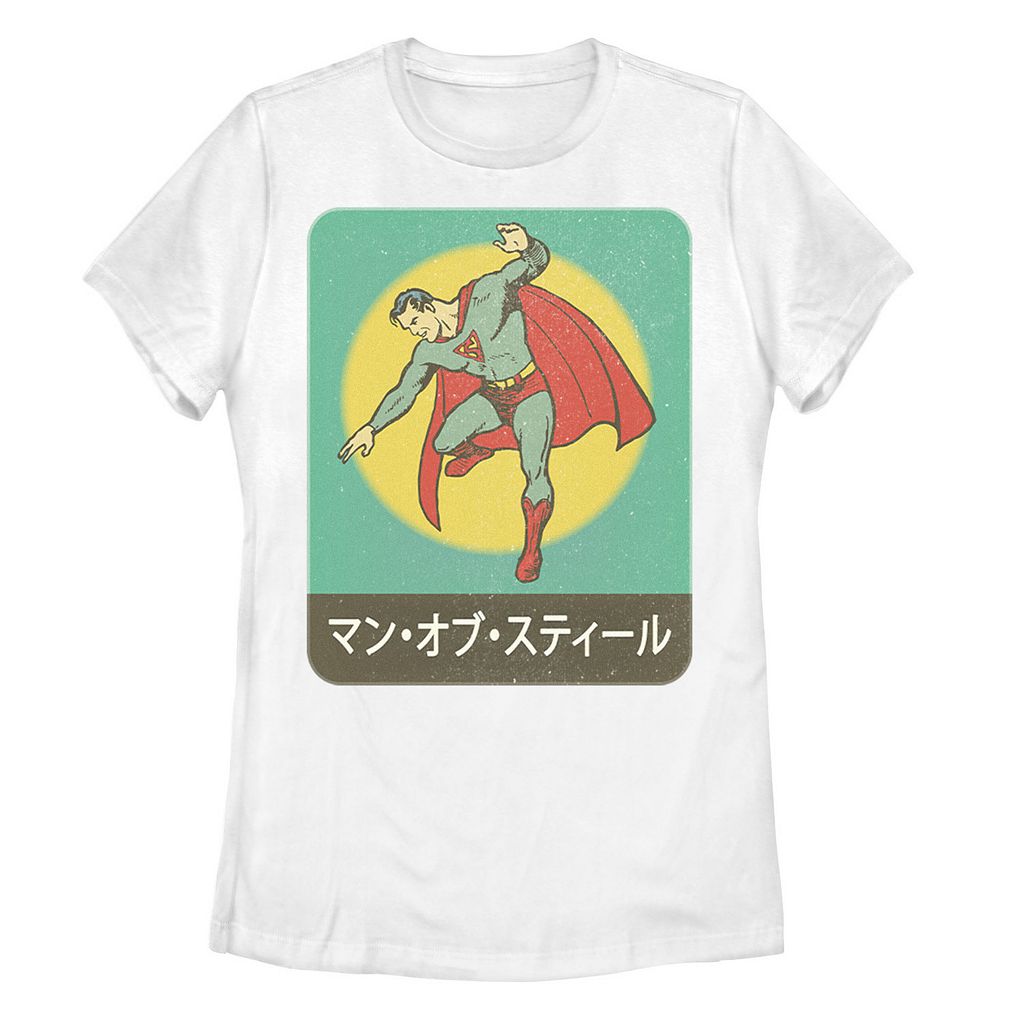 【★百貨店SALE★6/11夜夜中2時迄】文字記号 漫画雑誌 ビンテージ ヴィンテージ プルオーバー 白いこと 白いこと 【 LICENSED CHARACTER CREATE A FUN NEW LOOK WITH THIS COMICS SUPERMAN KANJI SUPER VINTAGE TEE / WHITE 】 キッズ もの言う花 マタニティ とっ始め