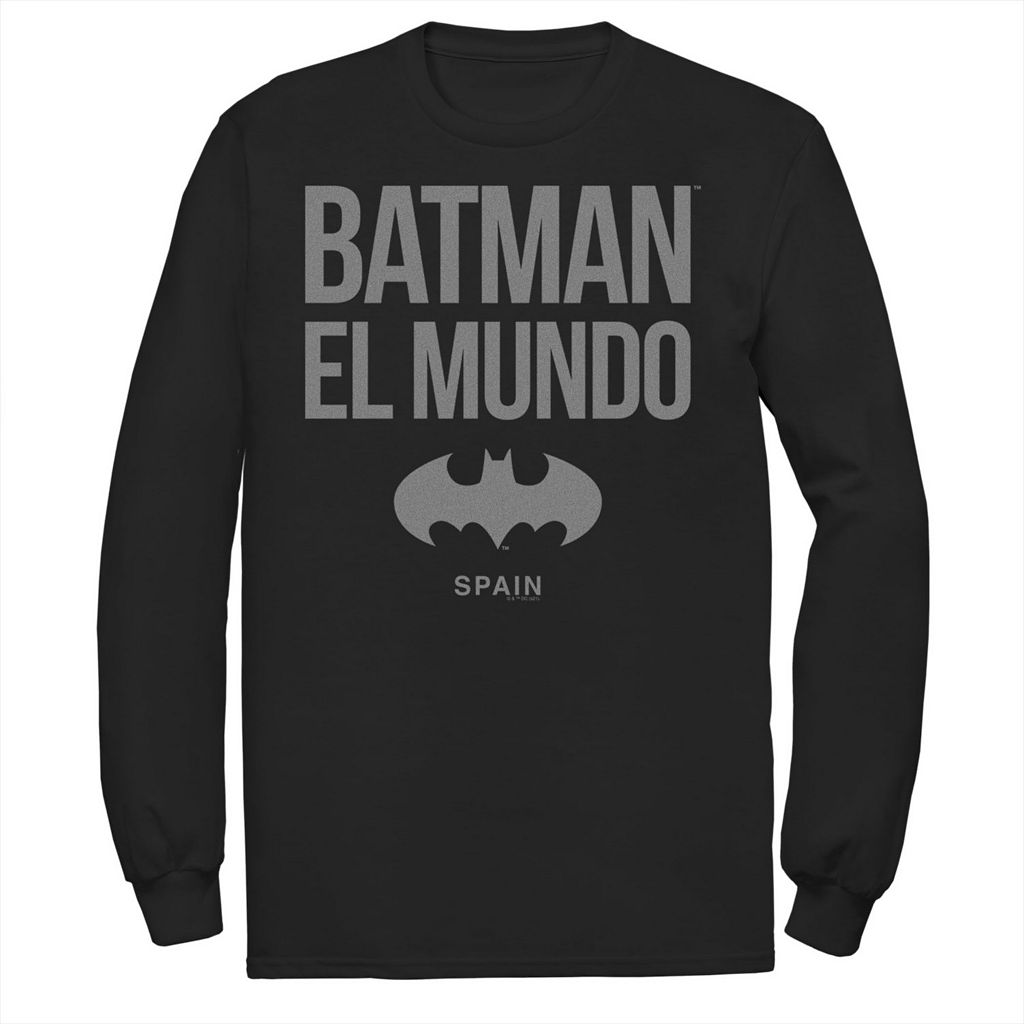 キャラクター アイコン ロゴ Tシャツ 黒色 ブラック BATMAN: 【 LICENSED CHARACTER EL MUNDO SPAIN ICON LOGO TEE / BLACK 】 メンズファッション トップス カットソー