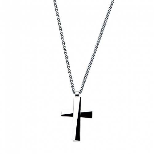 ステンレス 銀色 スチール ネックレス シルバー 【 UNBRANDED STAINLESS STEEL CROSS PENDANT NECKLACE / SILVER TONE 】 ジュエリー アクセサリー メンズジュエリー ペンダント|スニケス