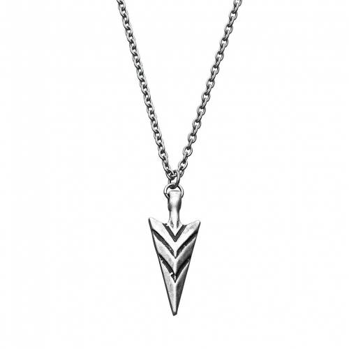 ステンレス 銀色 スチール ネックレス シルバー 【 UNBRANDED STAINLESS STEEL ARROWHEAD PENDANT NECKLACE / SILVER TONE 】 ジュエリー アクセサリー メンズジュエリー ペンダント|スニケス