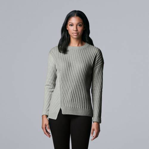 新着商品 楽天市場 Simply Vera Vera Wang トレーナー 灰色 グレー グレイ ヘザー Gray Heather Simply Vera Wang Asymmetricalhem Sweater Light レディースファッション トップス ニット セーター スニケス 人気ショップが最安値挑戦 Advance Com Ec