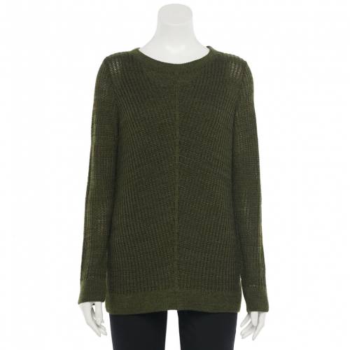 55 以上節約 Apt 9 オリーブ Apt 9 Miteredfront Boatneck Top Olive Marl レディースファッション トップス ニット セーター 新品 Nvccc Net