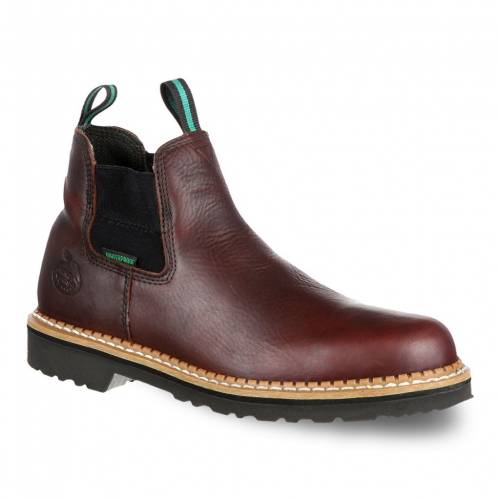 ジョージアブーツ ジョージア ブーツ ハイ 茶色 ブラウン ワークブーツS 【 GEORGIA BOOTS GEORGIA GIANT HIGH ROMEO WATERPROOF CHELSEA WORK BOOTS / SOGGY BROWN 】 メンズ｜スニケス