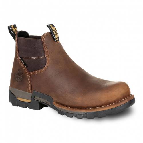 ジョージアブーツ ジョージア ブーツ 茶色 ブラウン ワークブーツS 【 GEORGIA BOOTS EAGLE ONE WATERPROOF CHELSEA WORK BOOTS / BROWN 】 メンズ｜スニケス