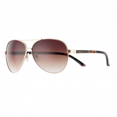 Elle 黒眼鏡 ゴールド Elle Aviator Sunglasses With Tortoise Arms Gold Qsi Cert Com