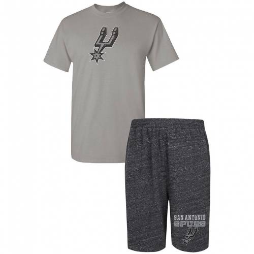 保存版 Unbranded チャコール スパーズ Tシャツ ショーツ ハーフパンツ 灰色 グレー サンアントニオ Unbranded Concepts Sport Gray Heathered Charcoal Pitch Tshirt Shorts Set Spr Grey インナー 下着 ナイトウ スニケス 国産 Cfd Bestfuture Rw