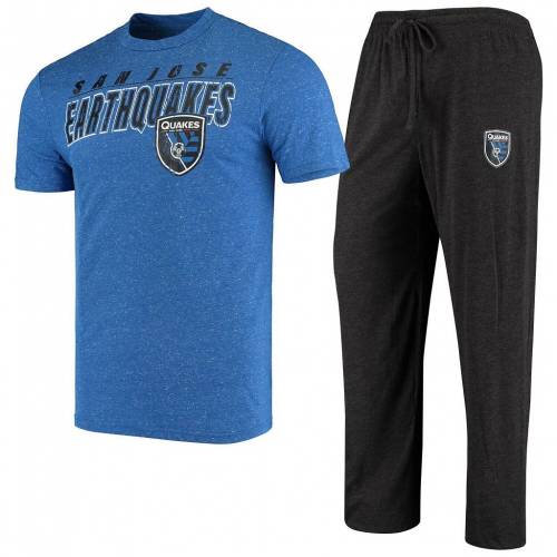 最高の Unbranded アースクエイクス Tシャツ 黒色 ブラック サンノゼ Unbranded Concepts Sport Black Blue Tshirt Pants Sleep Set Sje インナー 下着 ナイトウエア メンズ ナイト ルーム パジャマw 信頼 Www Nripost Com