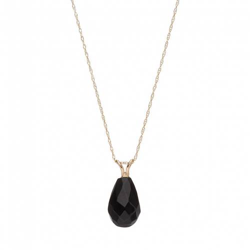 ゴールド ネックレス 黒色 ブラック 【 UNBRANDED 14K GOLD ONYX BRIOLETTE PENDANT NECKLACE / BLACK 】 ジュエリー アクセサリー レディースジュエリー ペンダント