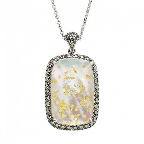 銀色 シルバー ゴールド & 【 UNBRANDED STERLING SILVER CRYSTAL MOTHER-OF-PEARL DOUBLET FRAME PENDANT / GOLD 】 ジュエリー アクセサリー レディースジュエリー ネックレス ペンダント｜スニケス