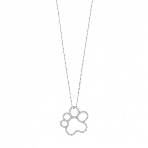 銀色 シルバー ネックレス 【 UNBRANDED STERLING SILVER PAW PRINT PENDANT NECKLACE / 】 ジュエリー アクセサリー レディースジュエリー ペンダント