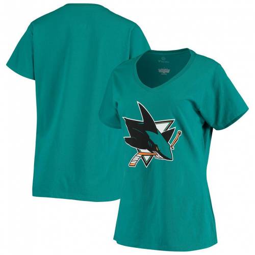 国内配送 楽天市場 ファナティクス Fanatics シャークス ロゴ Vネック Tシャツ 青色 ブルー サンノゼ Fanatics Branded Teal Mvp Primary Logo Vneck Tshirt Sks Blue レディースファッション トップス Tシャツ カットソー スニケス 限定価格セール