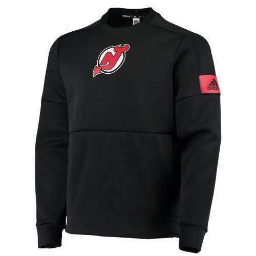 カジュアル Adidas アディダス アディダス ファッション 黒色 デビルス Sweatshirt トップス ゲーム ジャージー スウェットシャツ ニュージャージー アディダス トレーナー ブラック デビルス Game Adidas Black Pullover Sweatshirt Nhl メンズファッション トッ