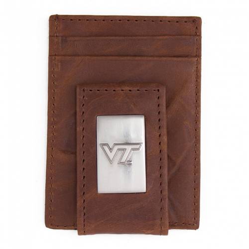 バージニア テック ホキーズ 財布 茶色 ブラウン バージニアテック 【 VIRGINIA TECH HOKIES FRONT-POCKET WALLET MONEY CLIP / VAT BROWN 】 バッグ ケース メンズ財布