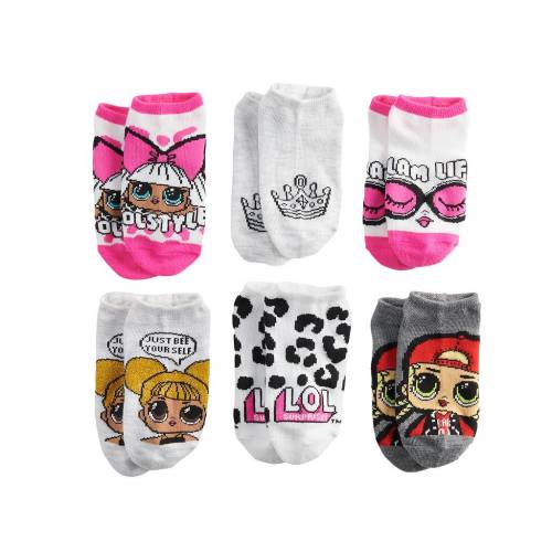 激安特価 楽天市場 Licensed Character キャラクター 靴下 灰色 グレー グレイ L O L Surprise Gray Licensed Character S 6pack Noshow Socks キッズ ベビー マタニティ 下 スニケス 絶対一番安い Lexusoman Com