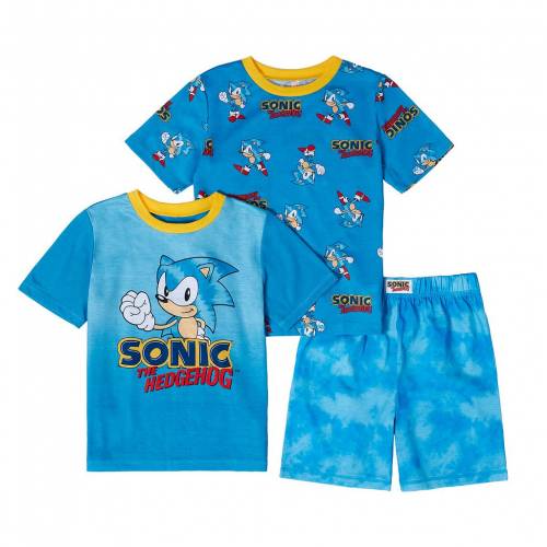 新規購入 楽天市場 Licensed Character キャラクター Licensed Character Sonic The Hedgehog 3piece Pajama Set Multi キッズ ベビー マタニティ ベビー服 ファッション 下着 スニケス 超人気の Lexusoman Com