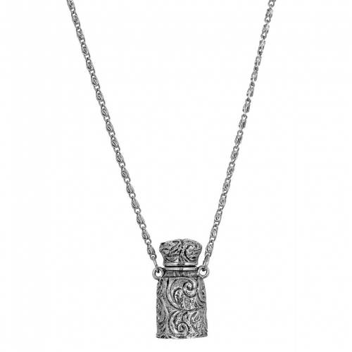 ネックレス 銀色 シルバー 【 1928 ANTIQUED SILVER-TONE BOTTLE PENDANT NECKLACE / SILVER TONE 】 ジュエリー アクセサリー レディースジュエリー ペンダント