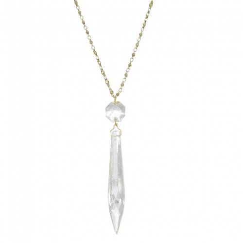 ネックレス 【 1928 GOLD-TONE SIMULATED CRYSTAL ICICLE NECKLACE / CLEAR 】 ジュエリー アクセサリー レディースジュエリー ペンダント