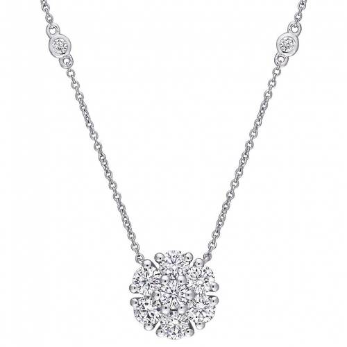 訳ありセール格安 Stella Grace 白色 ホワイト 金色 ゴールド ネックレス T W Stella Grace 10k White Gold 1 3 Carat Labcreated Moissanite Station Necklace ジュエリー アクセサリー レディースジュエリー ネックレス スニケス 超人気