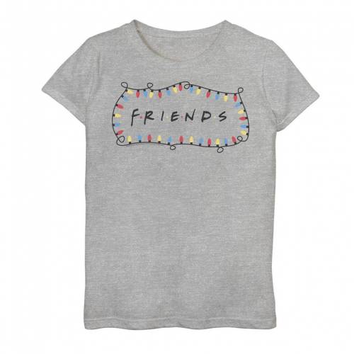 ポイント10倍 楽天市場 Licensed Character キャラクター クリスマス ロゴ グラフィック Tシャツ ヘザー Heather Licensed Character Friends Christmas Lights Logo Surround Graphic Tee Athletic キッズ ベビー マタニティ トップス T スニケス 即納最大