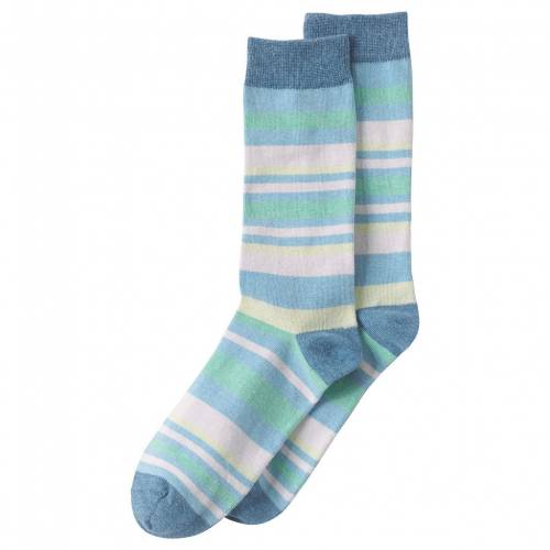 Lands クルー 靴下 ファッションブランド 靴下 カジュアル メンズ Lands 靴下 ストライプ メンズ Stripe ファッション ソックス End End Warmweather Everyday Crew Socks Preppy スニケス