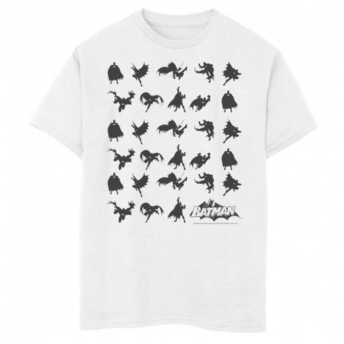 最安値 Licensed Character キャラクター ディーシー コミックス アクション グラフィック Tシャツ 白色 ホワイト Dc Licensed Character Comics Batman Silhouette Action Poses Graphic Tee White キッズ ベビー マタw 超美品 Cnoa Ci
