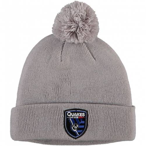 国産 ニューエラ New Era エラ 灰色 グレー グレイ アースクエイクス ロゴ ニット ニューエラ サンノゼ Gray Primary Logo Cuffed Knit Hat With Pom Sje Grey バッグ キャップ 帽子 メンズキャップ 帽子 数量限定 Steeline Pk