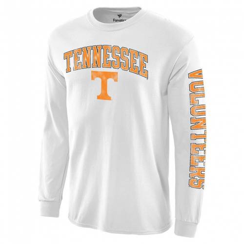 新品 ファナティクス Fanatics 白色 ホワイト テネシー ボランティアーズ ロゴ スリーブ Tシャツ 長袖 Sleeve Fanatics White Distressed Arch Over Logo Hit Tshirt Ten メンズファッション トップス Tシャツ 新品即決 Shintenchi Biz