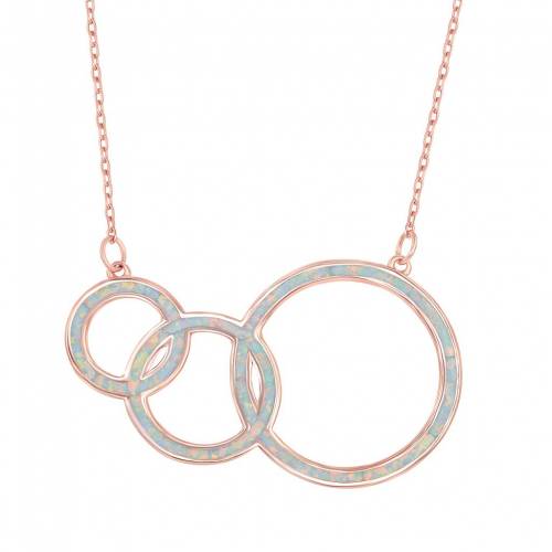 ローズ ゴールド 銀色 シルバー 白色 ホワイト ネックレス 【 UNBRANDED 14K ROSE GOLD OVER SILVER LAB-CREATED WHITE OPAL GENERATION NECKLACE / ROSE GOLD TONE 】 ジュエリー アクセサリー レディースジュエリー ペン