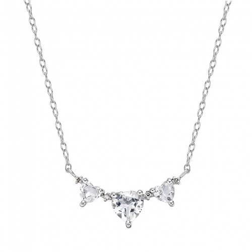 銀色 シルバー 白色 ホワイト ダイヤモンド ネックレス & 【 GEMMINDED STERLING SILVER WHITE TOPAZ DIAMOND ACCENT NECKLACE / 】 ジュエリー アクセサリー レディースジュエリー ペンダント｜スニケス