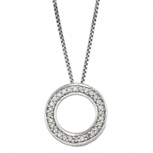 銀色 シルバー ダイヤモンド ネックレス T.W. 【 UNBRANDED STERLING SILVER 1/6 CARAT DIAMOND CIRCLE PENDANT NECKLACE / SILVER TONE 】 ジュエリー アクセサリー レディースジュエリー ペンダント｜スニケス 50,880円